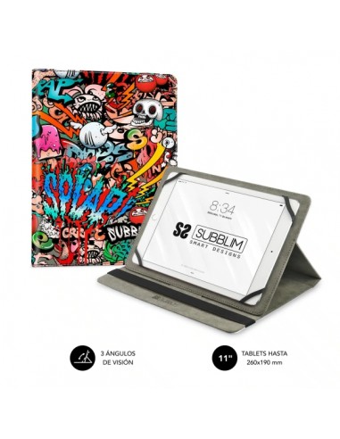 Subblim Funda Tablet Universal Trendy 9.6" a 11" - Posicion Stand con 2 Angulos de Vision - Soporte Antideslizante - Colores