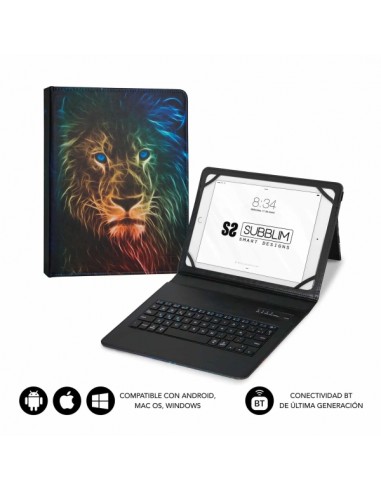 Subblim Keytab Pro Bluetooth Funda universal 9-10.1" - DiseÃ±o ultradelgado - Soporte ajustable - Sistema magnÃ©tico -