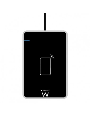 Ewent Lectores de Tarjetas Inteligentes DNIe y NFC - Cable de 0.6m - Sin Contacto - Color Negro