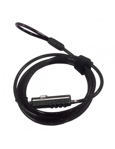 Ewent Cable de Seguridad para Portatiles con Ranura Nano - Candado de Combinacion Numerica - Cable de Acero - Cobertura de