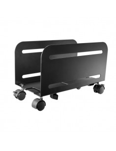 Ewent Soporte Movil para Ordenador - Ajustable - Peso Maximo 10kg - Ruedas Bloqueables - Color Negro