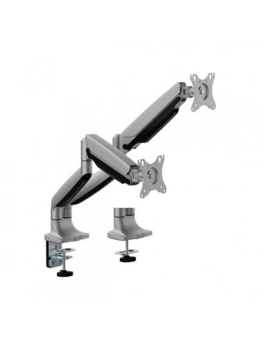 Ewent Soporte de Mesa con Doble Brazo Articulado para Monitores hasta 35" - Giratorio e Inclinable - Gestion de Cables - Peso