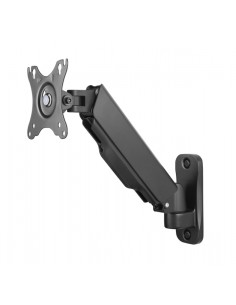 Ewent Soporte de Pared con Brazo Articulado para Monitor hasta 34" - Resorte de Gas - Giratorio e Inclinable - Gestion de