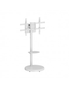 Ewent Soporte de Suelo para TV hasta 86" - Bandeja Auxiliar - Altura Ajustable - Gestion de Cables - VESA Maximo 600x400 -