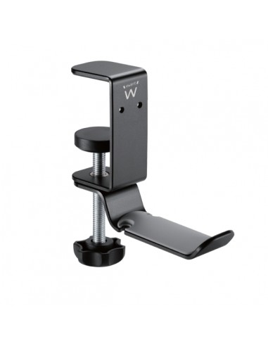 Ewent Soporte de Escritorio Universal para Auriculares - Ajustable - Antideslizante - Color Negro