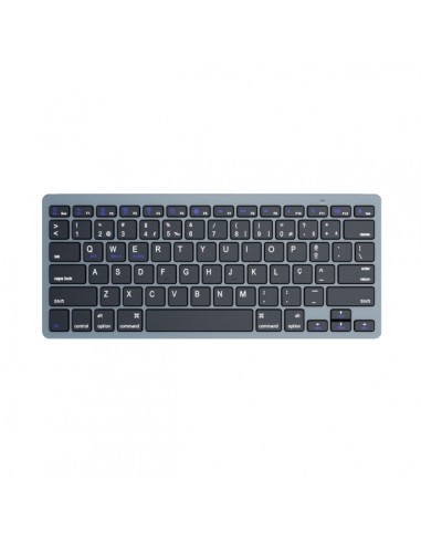 Ewent Teclado de Viaje - Modo Ahorro de Energia - Bluetooth 3.0 - Disposicion Portuguesa QWERTY PT - 2x Bateria AAA