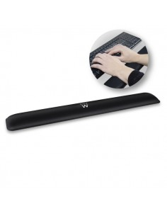 Ewent Almohadilla Reposabrazos para Teclado - Ergonomica - Base de Goma Antideslizante - Color Negro