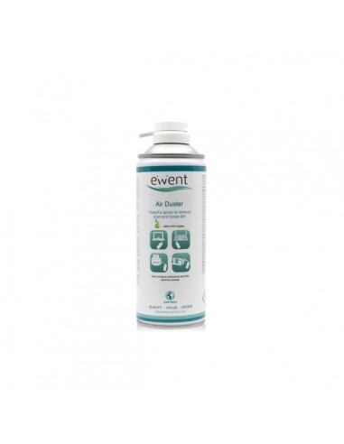 Ewent Spray de Aire Comprimido - Aroma a Manzana - Aplicador para Zonas Dificiles - Color Transparente