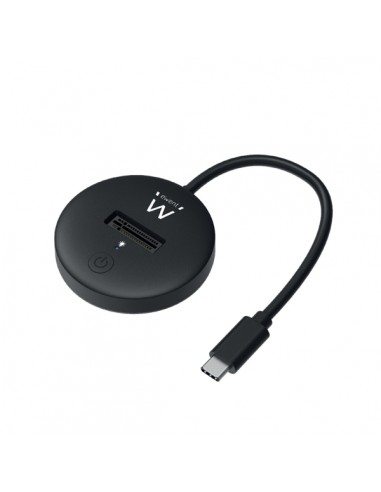 Ewent Estacion de Docking para SSD M.2 NVME - Soporte UASP y TRIM - Cable de 50cm - Color Negro