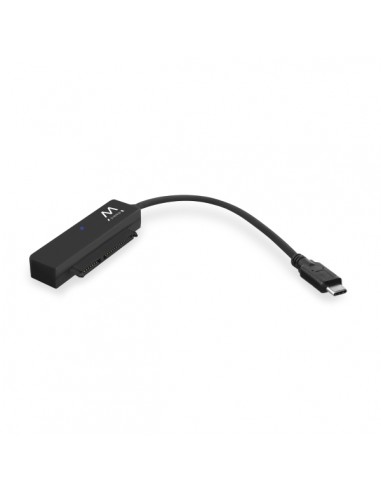 Ewent Cable Adaptador SATA a USB-C - USB-C 3.2 Gen1 - SSD HDD de 2.5" - ABS de Alta Resistencia - Indicador LED - Color Negro