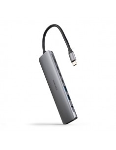 Nanocable HUB USB-C 8 en 1 - Conversor USB-C 3.1 a 2 x USB-A 3.0-3 x USB-C 3.0-USB-C PD 100W-HDMI 4K@60Hz-Audio Jack