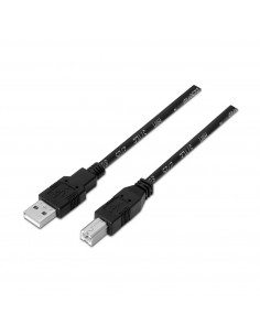 Aisens Cable USB 2.0 Impresora - Tipo A Macho a Tipo B Macho - 1.8m - Color Negro