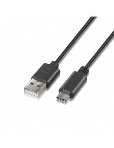 Aisens Cable USB Tipo C a USB A 2.0 - Carga Rapida - 1.0m - Color Negro