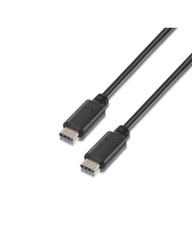 Aisens Cable USB 2.0 3A - Tipo USB-C M-USB-C M - 3.0m - Color Negro