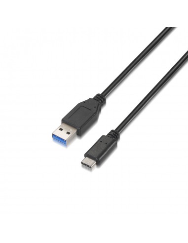 Aisens Cable USB 3.1 Gen2 10Gbps 3A - Tipo USB-C M-A Macho - 1.0m - Color Negro
