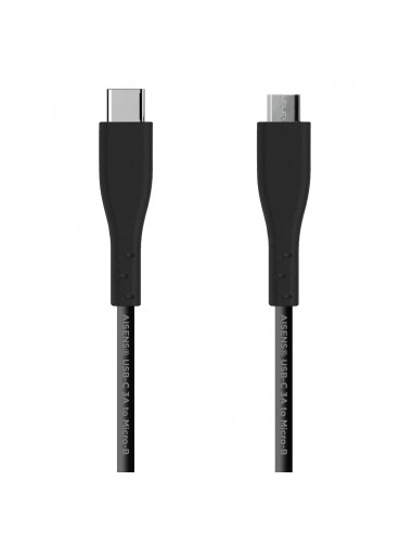 Aisens Cable USB 2.0 3A - Tipo USB-C M-Micro B M - 2.0m - Color Negro