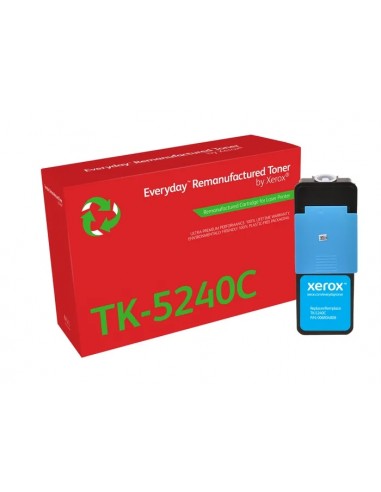 Xerox Everyday Kyocera TK5240 Cyan Cartucho de Toner Remanufacturado - Reemplaza 1T02R7CNL0 TK5240C