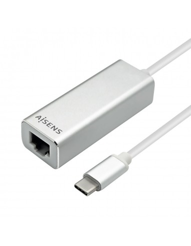 Aisens Conversor USB3.1 GEN1 USB-C a Ethernet Gigabit 10 100 1000 Mbps - Color Negro