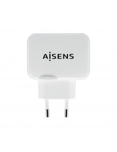 Aisens Cargador USB 17W 5V 3.4A - 2xUSB con Control AI - Color Blanco