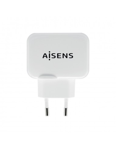 Aisens Cargador USB 17W 5V 3.4A - 2xUSB con Control AI - Color Blanco