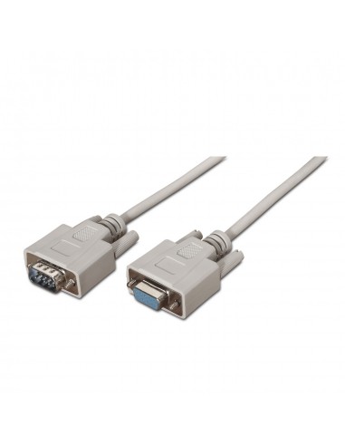 Aisens Cable Serie RS232 - DB9 M-DB9 H - 1.8m - Color Beige