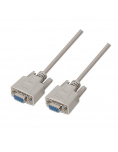 Aisens Cable Serie RS232 - DB9 H-DB9 H - 1.8m - Color Beige
