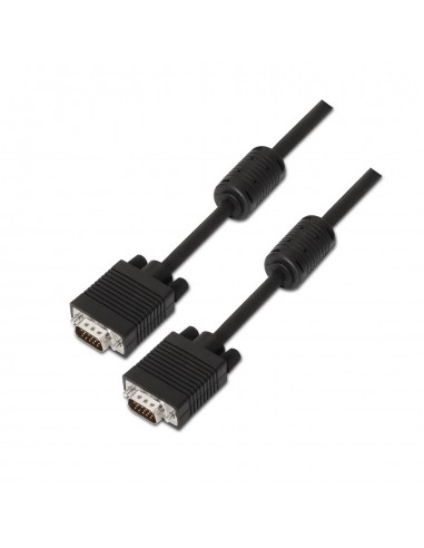 Aisens Cable SVGA con Ferrita - HDB15 Macho-HDB15 Macho - 10m - Color Negro