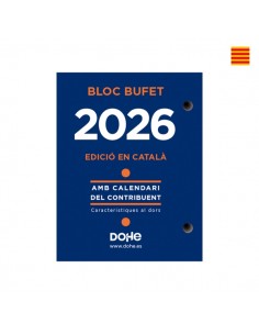Dohe Bloque Bufete Anual en Catalan - 2 Perforaciones - Calendario Contribuyente - Planning Mensual - 640 Paginas
