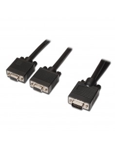 Aisens Cable Bifurcador SVGA - HDB15 M-2xHDB15 H - 45cm - Color Negro