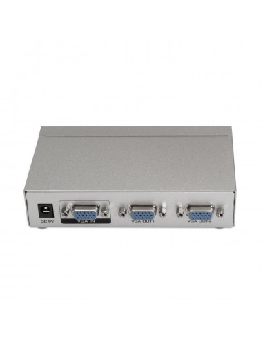 Aisens SVGA Duplicador para 2 Monitores con Alimentacion - Color Plata