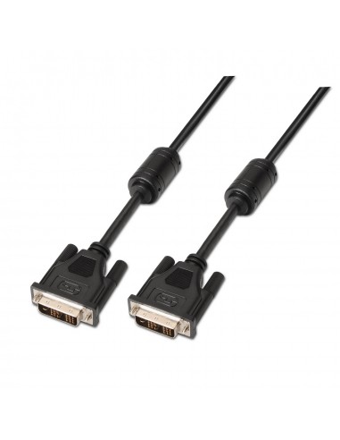 Aisens Cable DVI Single Link 18 1 con Ferrita - DVI-D Macho a DVI-D Macho - 5.0m - (1920x1200) - Color Negro