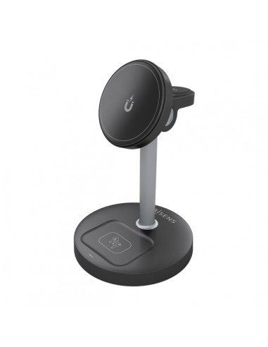 Aisens Cargador Inalambrico 15W - USB-C - Protocolo Qi2 - Moviles-Apple Watch y Auriculares - Proteccion Contra