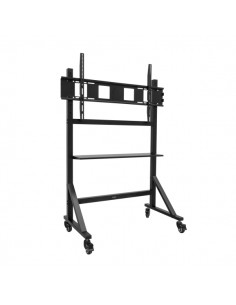 Tooq Optimus Soporte de Suelo para Pantallas Interactivas TV de 60 a 105" - Bandeja Multiusos - Peso Max. 120kg - Altura