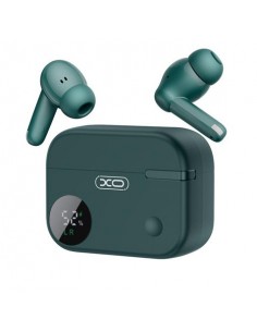 XO G34 Auriculares Bluetooth 5.4 - TWS - Cancelacion de Ruido ENC ANC - Caja con Display LCD - Color Verde