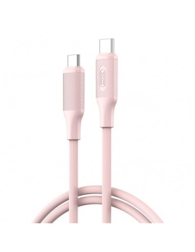 XO NBQ265B Cable USB-C Macho a USB-C Macho - 1m - 60W - Color Rosa
