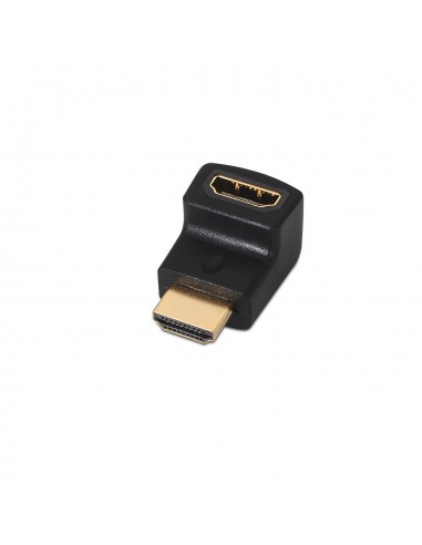 Aisens Adaptador HDMI Acodado - A Hembra-A Macho Conectar HDMI en Espacio Reducio - Color Negro