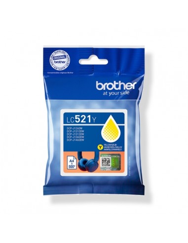 Brother LC521Y Amarillo Cartucho de Tinta Original - LC521Y