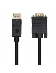 Aisens Cable Conversor Displayport a VGA - DP M-VGA M - 3.0m - Color Negro