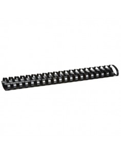 Fellowes Pack de 50 Canutillos de Plastico 51mm - Hasta 450 Hojas - Facil de Utilizar y Flexible - Alta Calidad - Color Negro