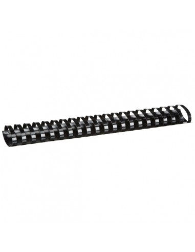 Fellowes Pack de 50 Canutillos de Plastico 51mm - Hasta 450 Hojas - Facil de Utilizar y Flexible - Alta Calidad - Color Negro
