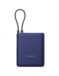 Xiaomi Ice Blue GL Powerbank 10000 mAh - 33W - Cable Integrado - Carga Rapida - Multiples Capas de Seguridad - Color Azul