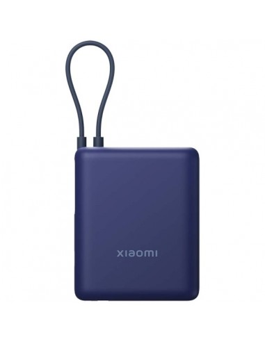Xiaomi Ice Blue GL Powerbank 10000 mAh - 33W - Cable Integrado - Carga Rapida - Multiples Capas de Seguridad - Color Azul