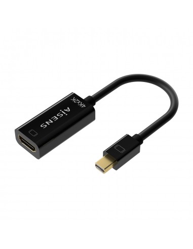 Aisens Conversor Mini DP V1.2 a HDMI V1.4 4K@30HZ - MDP M-HDMIA H - 15CM - Color Negro