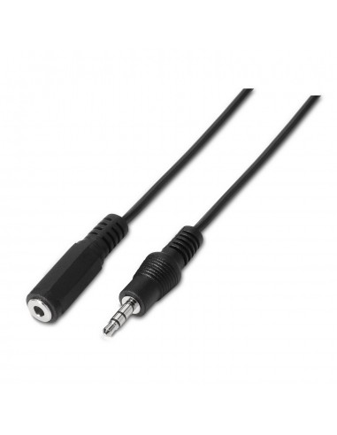 Aisens Cable Audio Estereo - JACK 3.5 M-JACK 3.5 H - 3.0m - Color Negro