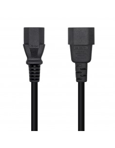 Aisens Cable Alimentacion CPU - C13 H-C14 M - 10m - 100-Cobre Puro AWG18 - Color Negro