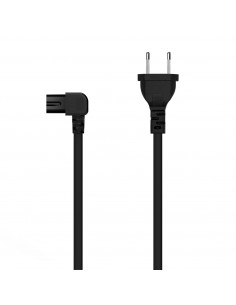 Aisens Cable Alimentacion Acodado Forma 8 - CEE7 16 M-C7 H - 1.8M - Color Negro