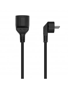 Aisens Cable Alargador de Alimentacion Schuko - CEE7 M-CEE7 H - 2.0M - Color Negro