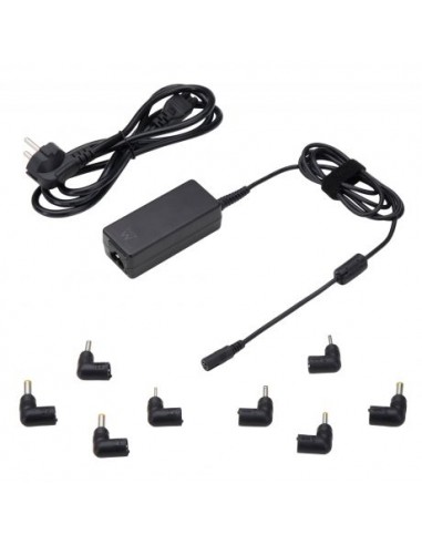 Ewent Cargador Universal para Portatil de 45W - 8 Clavijas Intercambiables - Automatico - Gestion Inteligente de Corriente -