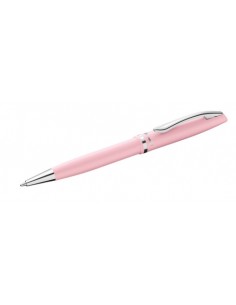 Pelikan Jazz Pastel Boligrafo con Mecanismo de Giro - Punta Mediana - Cuerpo Lacado - Recargable - Color Rosa Pastel