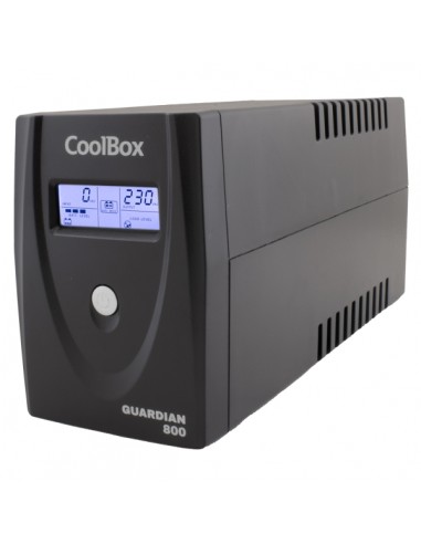 Coolbox Guardian3 SAI 800VA UPS 480W - 2x Schukos - USB - RJ45 - Proteccion Completa Frente a Picos de Tension y Cortes de